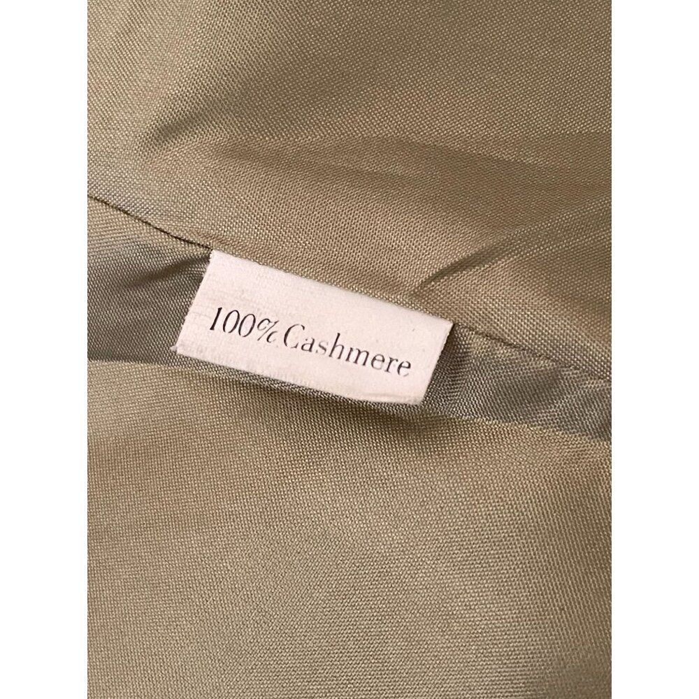 Vintage FENDI Jeans 100% Cashmere Soft Womens XL Green Jacket Lined Full Zip - Picture 4 of 10